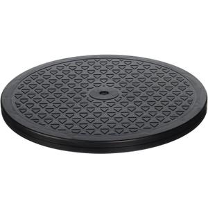 LapWorks tv Swivel Base, ABS Lazy Susan Turntable Stand for Monitor Stand, Computer Stand, 360 Degree Rotation, Durable, Diamond Plate Pattern, 15.9-Inch, Black