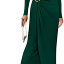 PRETTYGARDEN Women's Fall Wedding Guest Cocktail Midi Dresses Elegant Long Sleeve Bodycon Ruched Dress Fashion Clothing
Size Small