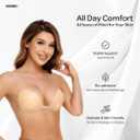NONIO Adhesive Bra Strapless Sticky Invisible Push up Reusable Silicone The Best Off Backless Viscous for Women
