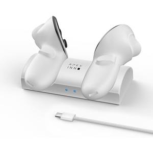 APEXINNO Compact Charging Dock Compatible with Meta Quest 3/3S Controllers,Wireless Charging Station for Quest 3/3S Accessories,Magnetic Charger Stand for Controller with 2 Rechargeable Battery
