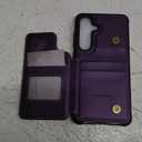 Vinich for Samsung Galaxy S24 Wallet Case with Card Holder, RFID Blocking Credit Slots Kickstand Shockproof Phone Cover for Women Men, Purple