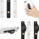 Weewooday 6 Pieces Phone Grip Holder Cell Phone Grip Strap Telescopic Finger Strap Stand Universal Finger Kickstand for Most Smartphones(White, Black)