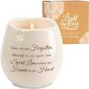 Pavilion - 8 Oz Candle Holder - White Ceramic Candle Jar with 100% Soy Wax Candle Tranquility Scent Gone Yet Not Forgotten Ideal Remembrance Gift for Love One Who Passed - Printed Text & Love Theme