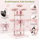 Globlazer Big XXL Cat Tower for Indoor Multiple Cats, F80, Pink