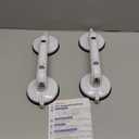 Grab Bars for Bathtubs & Showers 2 Pack, 265lbs Shower Grab Bars for Seniors with Safety Indicator, Night Glow, 15 Inch No-Drilling Heavy Duty Shower Handles for Elderly Suction