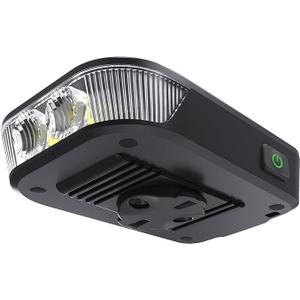 RAVEMEN FR500 Bike Front Light for Night Daytime Riding, Compatible with Garmin/Wahoo Computers, 6 Modes, Auto On/Off, Side Visible, USB-C Rechargeable & Output Bicycle Headlight for Road Urban Biking