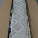 JONATHAN Y Ziri Moroccan Geometric Gray/Cream Runner Rug, 2x8, Bohemian, Scandinavian, Easy-Cleaning for Living Room, Bedroom, Kitchen, Pet Friendly, Non-Shedding (MOH210B-28)