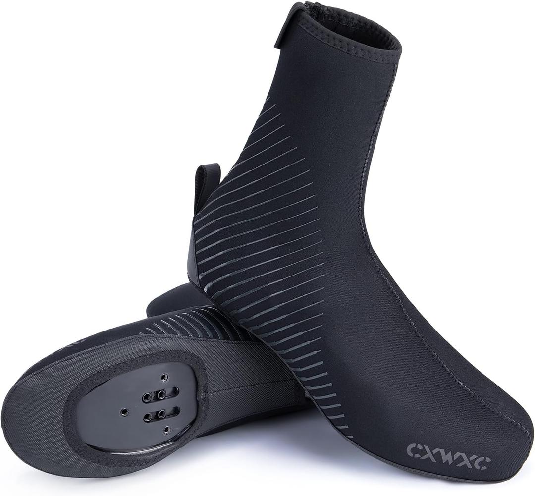 Cycling Shoe Covers Cold Weather for Men Women - Waterproof Shoe Covers Winter Outdoor Sports - Rain Cycling Overshoes, Road/Mountain Bike Booties (3X-Large)
