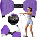 Waist Twister Machine with Smart Digital Counter and Resistance Bands 300 Lbs Capacity, Noiseless Ab Twister Board for Home Exercise, Fitness Equipment Ideal for Women to Burn Belly Fat and Tone Body