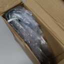 Supervitae 36 Pcs Christmas Santa Claus Clear Gift Bags with Handle Plastic PVC Xmas Tree Gingerbread Goodies Bag Treats Candy Totes for Winter Holiday Party Supplies, 8 x 8 x 3.15 Inch