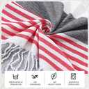 Peryiter 8 Pcs Cotton Turkish Beach Towels Bulk Oversized 39 x 71 in Quick Dry Sand Free Extra Large Turkish Towels for Bathroom Absorbent Light Travel Towel Bath Towel for Adult