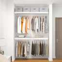 30" x 16" Heavy Duty MDF Wood Shelf Liners 4 Pcs, Odor-Free Solid Panels, 0.6 Inch Thick Wire Rack Covers for Pantry, Closet & Garage Storage (White)