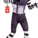 Morphsuits Laughing Jack Costume, Scary Zentai Skin Suit for Halloween, Cosplay, Parties, and Events (Medium)