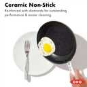 OXO Enhanced 8" Frying Pan Skillet, PFAS-Free Ceramic Nonstick, Durable Hard Anodized Cookware, Scratch Resistant, Stainless Steel Handle, Good Grips, Dishwasher Safe, Oven safe, Black