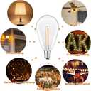 S14 Replacement LED Light Bulbs, Shatterproof & Waterproof 0.6W S14 LED Bulbs, Outdoor String Lights, E12 Base Patio Edison LED Light Bulbs, Warm White 2200K Plastic 70LM Non-Dimmable 50 Pack