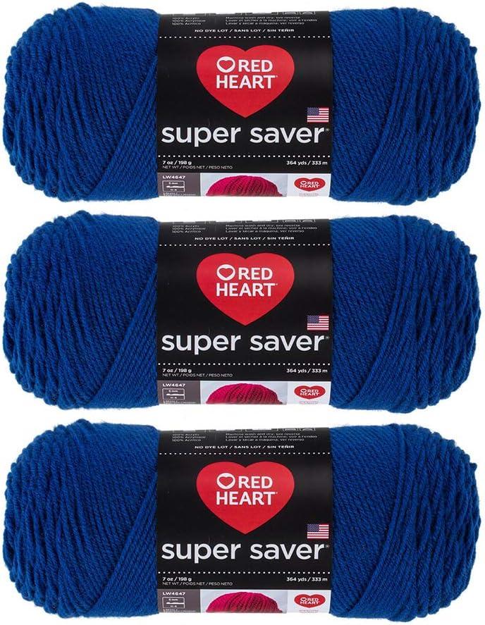 Red Heart Super Saver Yarn (3-Pack) Royal E300-385