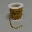 [33 Feet] 18K Gold Plated Stainless Steel Figaro Chain Roll 4.5mm 304 Stainless Steel Link Chains Spool Bulk for Jewelry Making