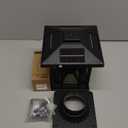 Kemeco ST4328Q Solar Post Light Outdoor Cast Aluminum LED Lamp Fixture with 3-Inch Fitter Base for Yard Garden Post Pole Pillar Mount Landscape Driveway (Black)