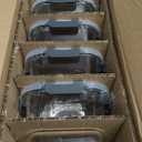 M MCIRCO [5-Packs, 36 Oz Glass Meal Prep Containers with Snap Locking Lids Glass Food Containers,Airtight Lunch Container,Microwave, Oven, Freezer and Dishwasher (4.5 Cup) (Gray)