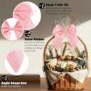 24 PCS Pink Bows 5" Pre-Tied Twist Tie Bows Baby Pink Satin Ribbon Bow for Gift Wrapping Candy Treat Bags Crafts Baby Shower Birthday Party Favors Wedding Decor