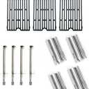 Repair Kit for Vermont Castings VCS5010, VCS5016, VCS5026, VCS5036, VCS6005, VCS6006, Gas Grill Includes 4 Burner, 4 Heat Plates, Set of 3 Porcelain Cast Iron Cooking Grill Grids