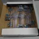 HOUSE DAY 12 Pack 14 inch Clear Plastic Skirt Hangers with Adjustable Clips, Pants Hangers 360-Rotating Swivel Hook, Clip Hangers for Pants, Trousers, Skirts, Jeans, Bulk Plastic Hangers