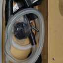 Battery-Powered Fuel Transfer Pump - 3.2 GPM No Spill Portable Gas Can siphon Pump with 3 Adapters, Extra Long Hose, Fuel Pump for Oil, Diesel, Gasoline (Batteries Not Included)