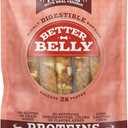 Better Belly Proteins with Real Venison Small Rolls 6 Count, Digestible Rawhide for Dogs, 4.2 OZ