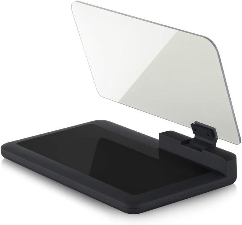Car GPS Mobile Head Up Display Holder with HD Image Reflection for HUD, Smartphone, iPhone, Samsung, Car Navigation (Up to 6 Inches)