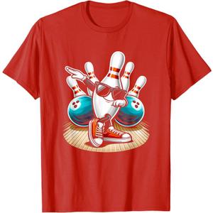 2 Pins And Ball T-Shirt (Red, XS)