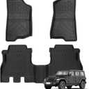 3D TPE Material Floor Mats | Fits for Jeep Wrangler JK 2018-2024 Cars | All Weather Custom Fit 1st and 2nd Row