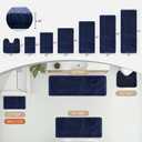 Disolla Navy Bathrom Runner Rug 24x70 - Extra Large Soft Plush Bath Mat, Thick Long Non-Slip Shaggy Floor Mat, Ultra-Absorbent for Master Bathroom Vanity, 2' x 5'10"
