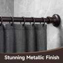 BRIOFOX Bronze Tension Curtain Rod 24 to 76 Inch(2-6.3ft) - Spring Tension Shower Curtain Rod, No Drilling Bronze Tension Rod for Curtains or Windows