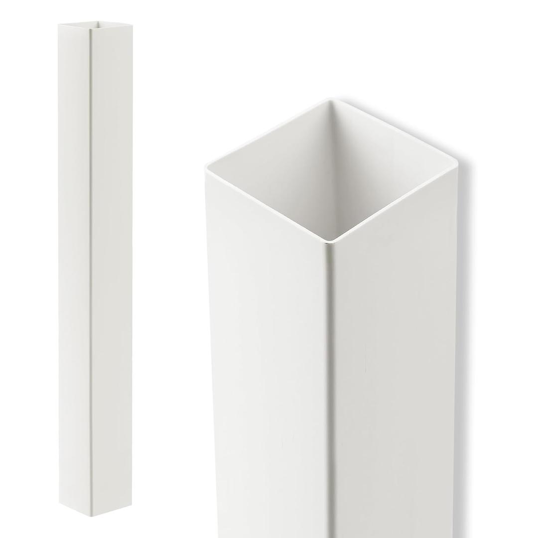4 Pieces 4" x 4" x 48" Vinyl Fence Post Sleeves, Railing Fence Post Wraps for Deck/Porch/Mailbox/Patio/Balcony
