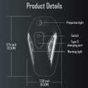 Bike Tail Light for Night Riding, Rear Bike Light Rechargeable, Road Mountain Cycling Accessories for Adults, Bicycle Lights Rear with Projection Reminder