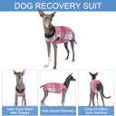 Dog Surgery Suit - Female & Male Dog Spay/Neuter Recovery Onesie - Small/Medium, Pink Plaid (Large)