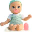 Sam 15" Realistic Soft Body Baby Doll with Open/Close Eyes with Bottle, Pacifier, Headband, & Outfit|Blue| Ages 18M+