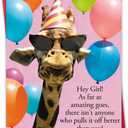 3 x Funny Birthday Card for Her, Birthday Gift for Women, with Red Envelope and Gold Seal Sticker