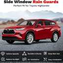 Canvcle Highlander Rain Guards - Window Visors for Toyota Highlander 2020-2025 2026, Outside-Mount Tape-On Side Window Wind Deflectors for Highlander Accessories, Vent Visors Shades Rainproof 4PCS