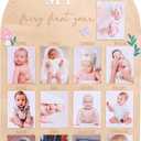 My First Year Photo Wood Board - Fairy 1st Birthday Nursery Decorations, 3d Princess First Year Picture Frame, 12 Months Butterfly Milestone Board Sign, 1-12 Months Photo Board Party Supplies, 22.4 * 14.5 inches , 4 * 3 inches