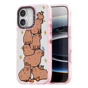 Bouvardia for iPhone 17 Case, Cute Girly Design for Women, Shockproof & Aesthetic, Capybaras