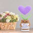 Gifts for Mom Mothers Day Birthday Funny Gift Handmade Crochet Unique Presents for Mama Stuffers Daughter Son Positive Cute Love Mom (Purple)