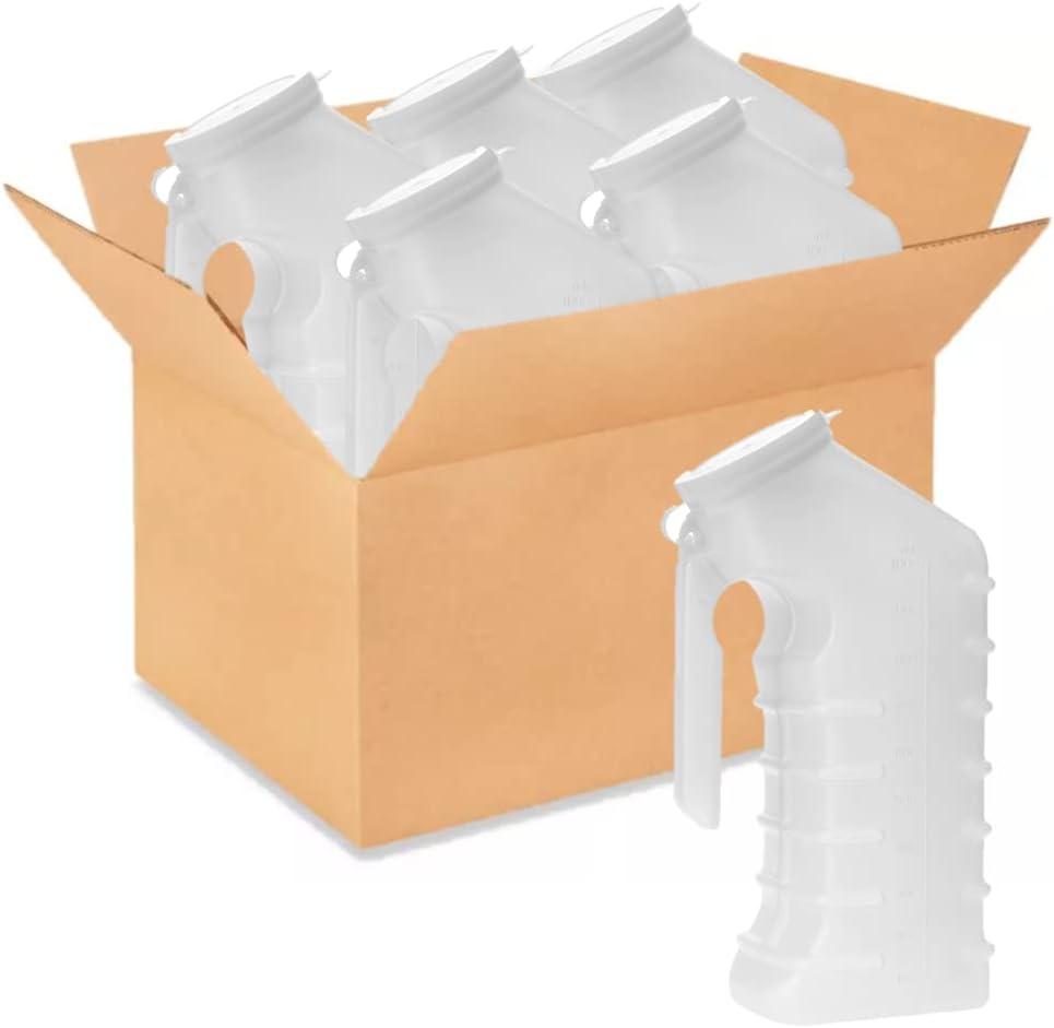 Dealmed Male Urinal - Spill Proof Cover, Bulk - 48 Count, 1000 cc
