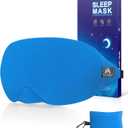 Mavogel Cotton Sleep Mask - Breathable Light Blocking Sleep Eye Mask, Soft Comfortable Night Sleeping Mask for Men Women, Eye Cover for Travel/Shift Work/Nap, Includes Travel Pouch (Cobalt Blue)