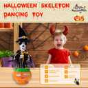 MIAODAM Halloween Toys: Skeleton & Talking Cactus, Singing Pumpkin with Halloween Songs, Glowing Skeleton Decor