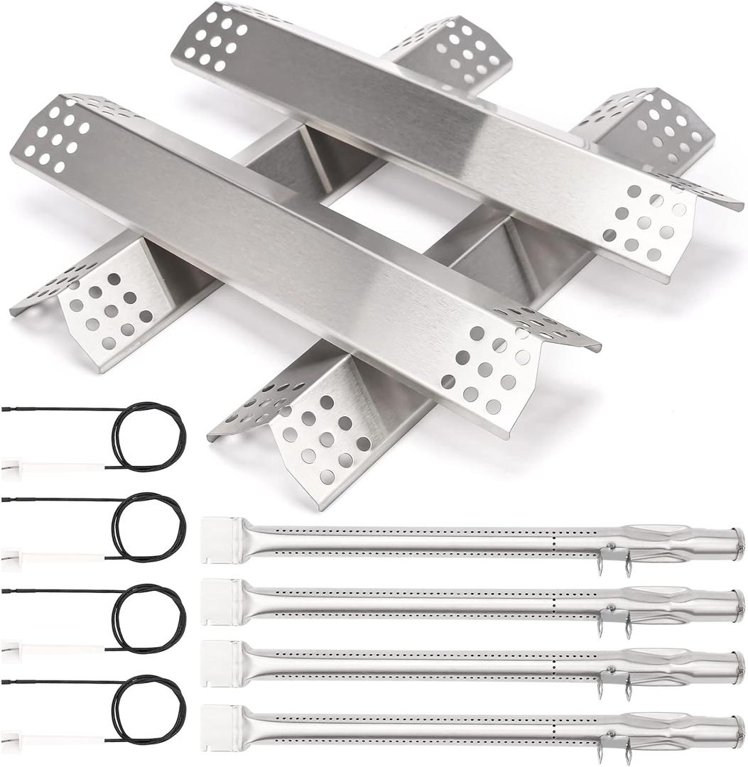 Grill Replacement Parts for Monument 24367, 35633, 17842, 24633, 41847NG 4 Burner Gas Grills, Grill Burner, Heat Plate, Igniter for Kitchen aid 720-0954, Monument 6 Burner 77352 77352MB 77352-MB