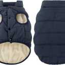 ASENKU Dog Winter Coat - Waterproof Windproof Dog Jacket, Warm Snowproof Doggie Puffer Vest for Cold Weather, Lightweight Snow Coats for Small Medium Large Dogs (XL, Blue)