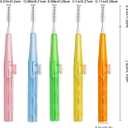 Interdental Brushes Oral Telescopic Type Dental Hygiene Brush Angled Interdental Toothpick Short Handle 30Pcs 5 Different Sizes Tooth Portable Cleaning Tool (Multi-Colored)