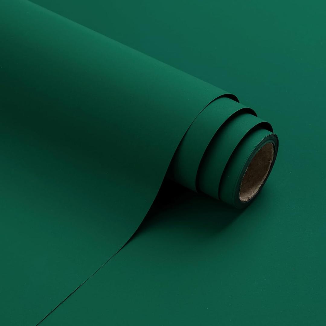 WRAPAHOLIC Kraft Green Wrapping Paper Roll - Mini Roll - 17 Inch x 33 Feet - Solid Color Green Christmas Wrapping Paper Perfect for Christmas, Birthday, Wedding, Baby Shower