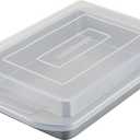 Farberware Nonstick Bakeware Baking Pan With Lid / Nonstick Cake Pan With Lid, Rectangle  9 Inch x 13 Inch, Gray